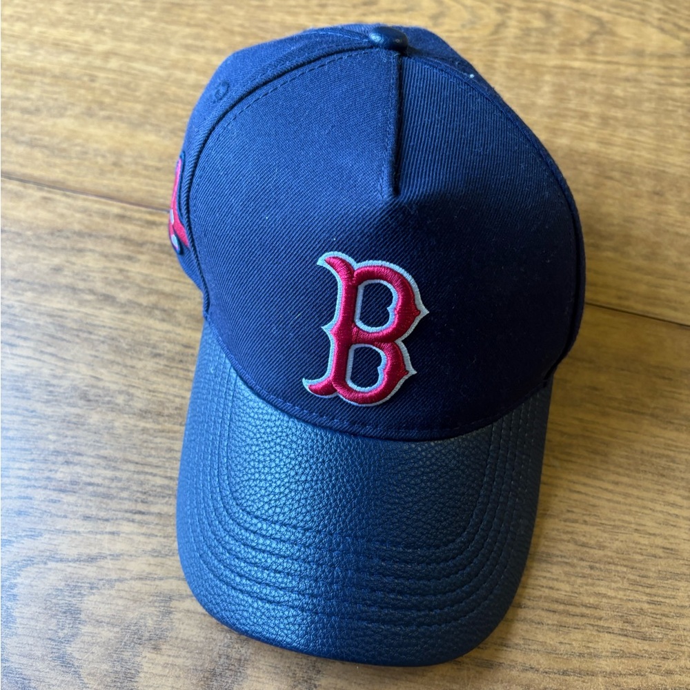 Navy Blue Cap with Red Logo